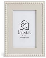 "Habitat Grey Beaded Wooden Picture Frame - 4x6"""