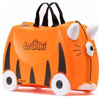 Trunki Tipu Tiger 4 Wheel Hard Kids Ride-On Suitcase -Orange