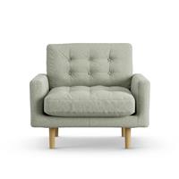 Habitat Fenner Fabric Armchair - Sage Green - Ash Leg