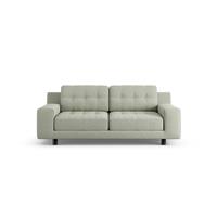 Habitat Hendricks Fabric 2 Seater Sofa-Sage Green-Black Leg