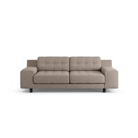 Habitat Hendricks Fabric 3 Seater Sofa - Mocha - Black Leg