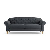 Habitat Brooker Fabric 4 Seater Sofa - Charcoal - Ash Leg