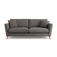 Habitat Lomond Fabric 4 Seater Sofa - Charcoal - Ash Leg