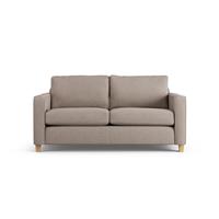 Habitat Flint Fabric 2 Seater Sofa Bed- Mocha - Ash Leg