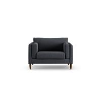 Habitat Newington Fabric Cuddle Chair - Charcoal - Dark Leg