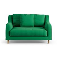 Habitat Swift Fabric Cuddle Chair - Green - Ash Leg