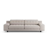 Habitat Hendricks Fabric 4 Seater Sofa - Stone - Black Leg