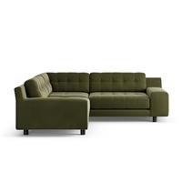 Habitat Hendricks Reversible Corner Sofa - Green - Black Leg