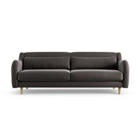 Habitat Turnmill Velvet 4 Seater Sofa - Grey - Ash Leg