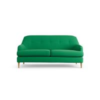 Habitat Frome Fabric 2 Seater Sofa - Emerald Green - Ash Leg