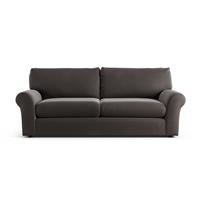 Habitat Molton Velvet 4 Seater Sofa - Grey