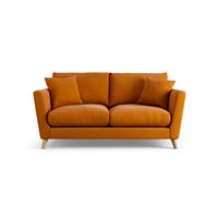 Habitat Lomond Fabric 2 Seater Sofa - Orange - Ash Leg