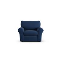 Habitat Molton Fabric Armchair - Navy - Black Leg