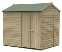 Forest Beckwood Shiplap Windowless Reverse Apex Shed - 8x6ft