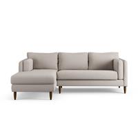 Habitat Newington Left Hand Corner Sofa - Stone - Dark Leg