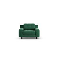 Habitat Hendricks Fabric Arm Chair - Green - Black Leg