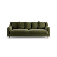 Habitat Swift Velvet 3 Seater Sofa - Moss Green - Dark Leg
