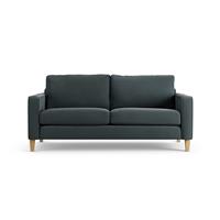 Habitat Flint Fabric 3 Seater Sofa - Charcoal - Ash Leg