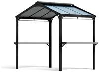 Palram Canopia Black Garden Austin BBQ Gazebo 6 x 8ft