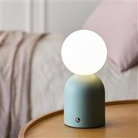 Habitat Steel Opal Ball Rechargeable LED Table Lamp - Sage