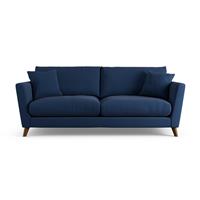 Habitat Lomond Fabric 4 Seater Sofa - Navy - Ash Leg