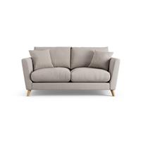 Habitat Lomond Fabric 2 Seater Sofa - Stone - Ash Leg