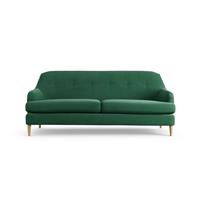 Habitat Frome Fabric 3 Seater Sofa - Green - Ash Leg