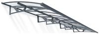 Palram Canopia 6690mm Amsterdam Door Cover Awning Grey Clear