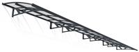 Palram Canopia 8920mm Amsterdam Door Cover Awning Grey Clear
