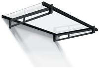 Palram Canopia 1500mm Bremen Door N Window Awning Grey Clear