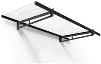 Palram Canopia 2050mm Bremen Door N Window Awning Grey Clear