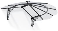 Palram Canopia 1780mm Iris Door Canopy - Black Clear