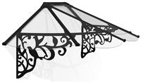 Palram Canopia 2130mm Lily Door Awning - Black Clear