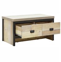 GFW Boston 2 Drawer Coffee Table - Oak