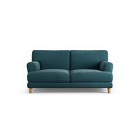 Habitat Askem Fabric 2 Seater Sofa - Teal - Ash Leg