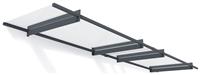 Palram Canopia 410mm Nancy Door Awning - Grey Clear