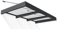 Palram Canopia 3000mm XL Sophia Door Awning - Grey Clear