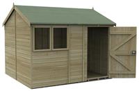 Forest Timberdale 2 Clear Windows Apex Shed - 10 x 8ft