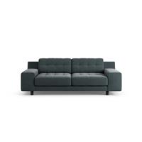 Habitat Hendricks Fabric 3 Seater Sofa - Charcoal- Black Leg