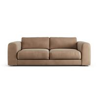 Habitat Ayr Velvet 4 Seater Sofa - Latte