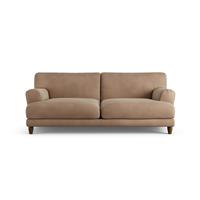Habitat Askem Velvet 3 Seater Sofa - Latte - Dark Leg