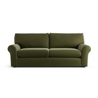 Habitat Molton Velvet 4 Seater Sofa - Moss Green