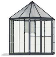 Palram Canopia Oasis Grey 8ft Hexagonal Greenhouse