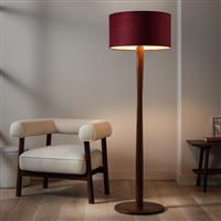Habitat Dark Red Velvet Easy Fit Drum Lampshade - 49cm
