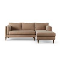 Habitat Newington Right Hand Corner Sofa - Latte - Dark Leg