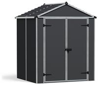 Palram Canopia Rubicon Plastic Grey Garden Shed - 6 x 5ft