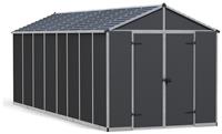 Palram Canopia Rubicon Plastic Grey Garden Shed - 8 x 20ft