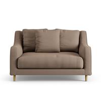 Habitat Swift Fabric Cuddle Chair - Biscuit - Ash Leg