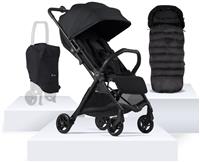 Silver Cross Jet Stroller 5 pc Bundle - Black