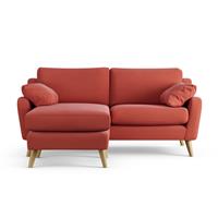 Habitat Ivor Left Hand Corner Sofa - Papaya - Ash Leg